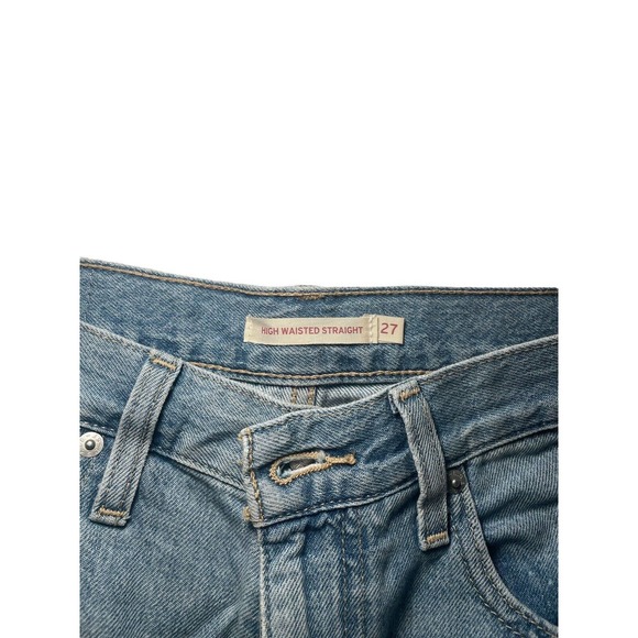 Levi's Women's High Waisted Straight Jeans size 27 Light blue - Picture 6 of 9